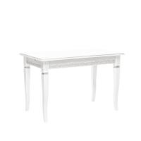 Стол раздвижной Дакота 120х70х76/Белый,патина серебро