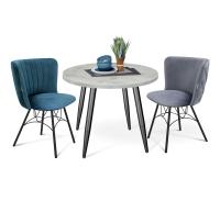 Обеденная группа 80х80х75 Бетон/Тихий Океан/Серый