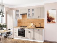 Кухонный гарнтитур Лофт-01  220х60х214/Cream Silk