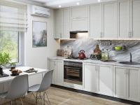 Кухонный гарнитур Сканди-03  260х60х234/Cappuccino Softwood