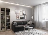 Диван Прямой 219х95х83/Графитовый