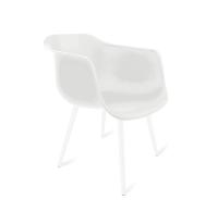 Стул пластиковый 61,5х54,5х75,5/Белый/Белый Муар