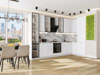 Кухонный гарнитур Квадро-04 340/160х60х234/Белый