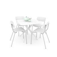 Обеденная группа 83х83х75 Белый/Хром Лак