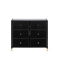 Комод Нирита/Хайди, 6 ящиков 88,5х30х77,3/Черный