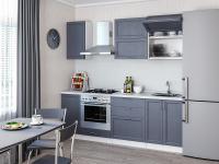 Кухонный гарнитур Сканди-01  220х60х214/Graphite Softwood