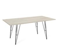 Стол барный 120х80х76/Черный Муар/Дуб Беленый