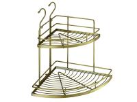 Полка угловая 2-х ярусная малая /Античная бронза