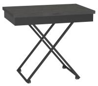 Стол-трансформер 85(110)х55х38,5(74)/Интра/Черный