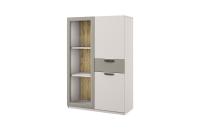 Шкаф с витриной 1V2D1S 90х40х136,4 Персидский жемчуг/Ирл.ликер