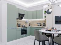 Кухонный гарнитур Фьюжн-04  250/180х60х214/Silky Mint