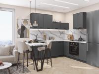 Кухонный гарнитур Фрейм-03  220/200х60х214/Stormy Silk