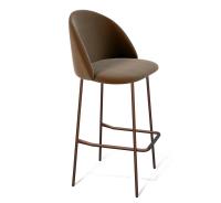Стул барный 52х56х112,5/Кофейный Ликер/Медный Металлик