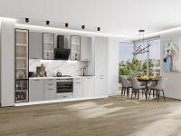 Кухонный гарнитур Фрейм-06  340х60х234/Grey Silk