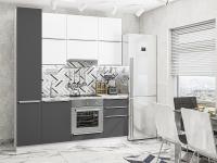 Кухонный гарнитур Фьюжн-06  200х60х234/Silky White/Stormy Silk