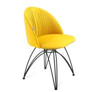 Стул кухонный 49х53х79/Имперский Жёлтый/Чёрный Муар