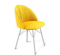 Стул кухонный 49х53х80/Имперский Желтый/Хром Лак