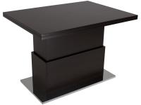 Стол-трансформер 80х105(210)х48(76)/Венге/Опоры Сатинированная Сталь