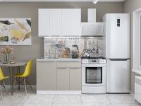 Кухонный гарнитур Фьюжн-05  110х60х214/Silky White/Silky Grey