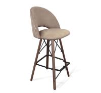 Стул барный 49х53х109,5/Латте/Темный Орех/Черный