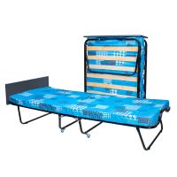 Раскладушка 90х200х39 Черный/Голубой