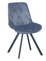 Стул-кресло поворотное Густаф 52х63х90/Металл Черный/Велюр Серый