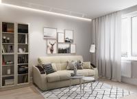 Диван Прямой 198х104х90/Коричнево-бежевый