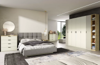 Спальня К-2 Модерн 385,6х280х230 Персидский жемчуг/Дуб Наварра