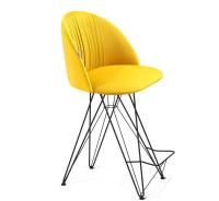 Стул полубарный 49х53х99,5/Имперский Жёлтый/Чёрный Муар