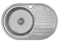 Мойка врезная (левая) 1Ч1К 77х50х16 /Глянец