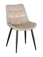 Стул Ричард 53х62х81/Металл Черный/Велюр Бежевый