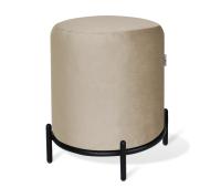 Пуф 36х36х45/Ванильный Крем/Черный Муар
