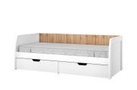 Кровать 2Я90 без ПМ 94,2х206,9х71,4 Белый/Дуб вотан