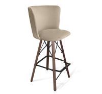Стул барный 60х50х111,5/Ванильный Крем/Темный Орех/Черный