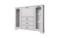 Тумба 2V1D3S 154х37х125,3/Вудлайн кремовый