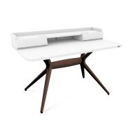 Стол письменный 120х65х89/Коричневый/Белый Шагрень