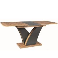 Стол обеденный Лотус 136(176)х80х75/Дуб вотан/Вольфрам
