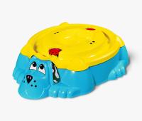 Песочница 116,5х65,5х26/Голубой/Желтый