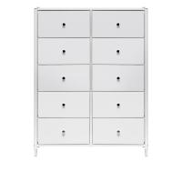 Комод Нирита/Хайди, 10 ящиков 88,5х30х120,4/Белый