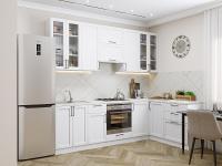 Кухонный гарнитур Сканди-04  265/159х60х234/White Silkwood