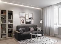 Диван Прямой 213х104х90/Графитовый