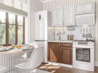 Кухонный гарнитур Шале-04  150х60х214/White Dreamline/Brown Dreamline