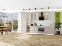 Кухонный гарнитур Фьюжн-08  340х60х234/Cream Silk