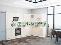 Кухонный гарнитур Валерия-М-05  320/180х60х214/Бежевый металлик