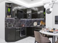 Кухонный гарнитур Фьюжн-04  220/180х60х234/Anthracite