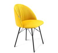 Стул кухонный 49х53х80/Имперский Жёлтый/Чёрный Муар