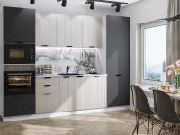 Кухонный гарнитур Евро Лайн-01  280х60х214/Агат/Антрацит