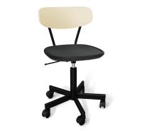 Кресло компьютерное 54,5х54,5х87/Бежевый/Черный/Черный Муар