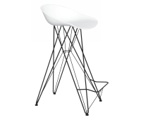 Стул барный 50х50х86,5/Белый/Черный Муар