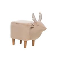 Пуф Олененок,Бежевый велюр,33х70х57см.